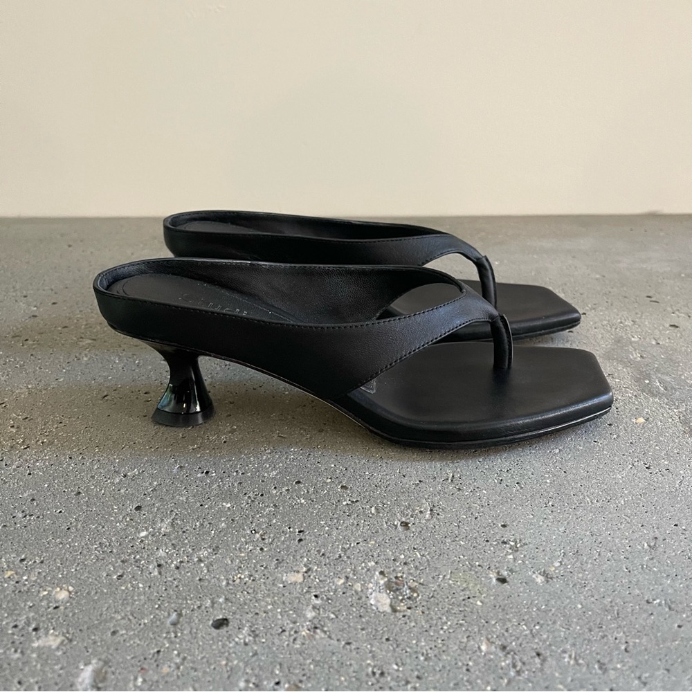 STUDIO AMELIA Black Angela 50mm Heeled Sandals - Picture 2 of 8